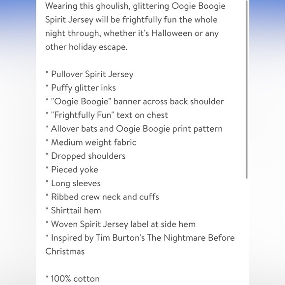 Oogie Boogie Halloween Spirit Jersey for Adults - Picture 3 of 7